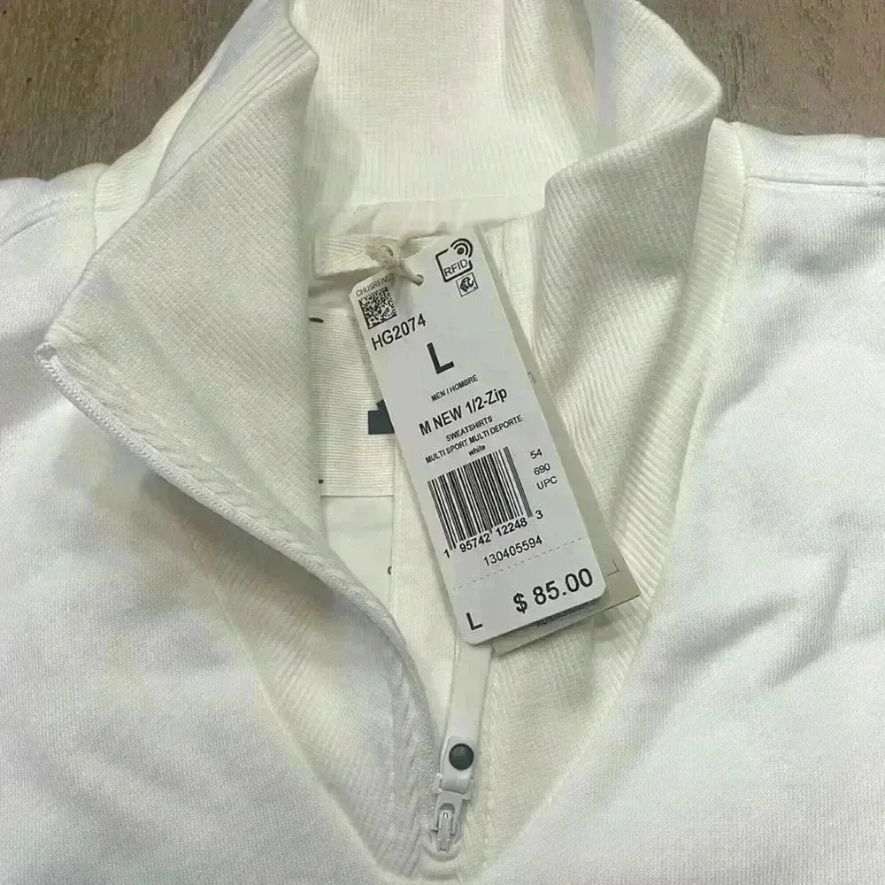 Adidas 1/2 zip sweatshirt size Large, NWT
